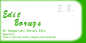 edit boruzs business card